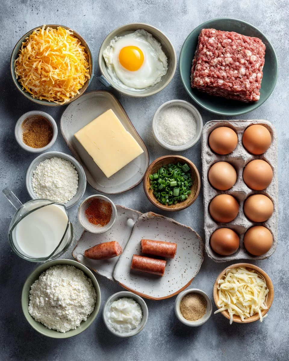 Sausage, Egg, and Cream Cheese Hashbrown Casserole