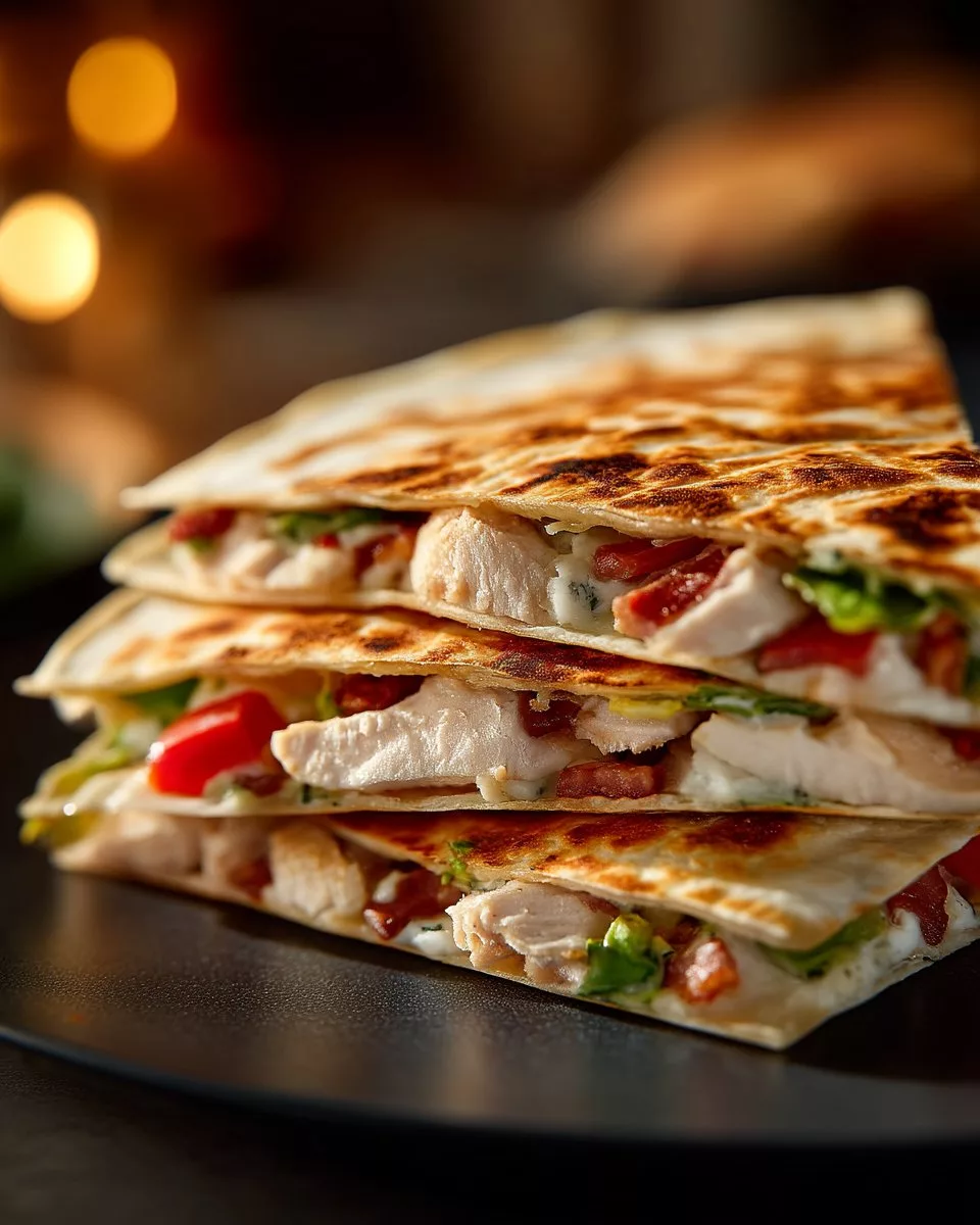 Easy Chicken Bacon Ranch Quesadilla