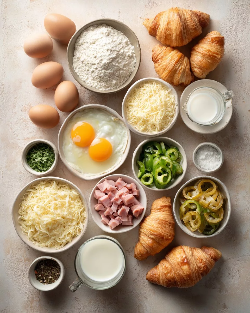 Overnight Croissant Breakfast Casserole