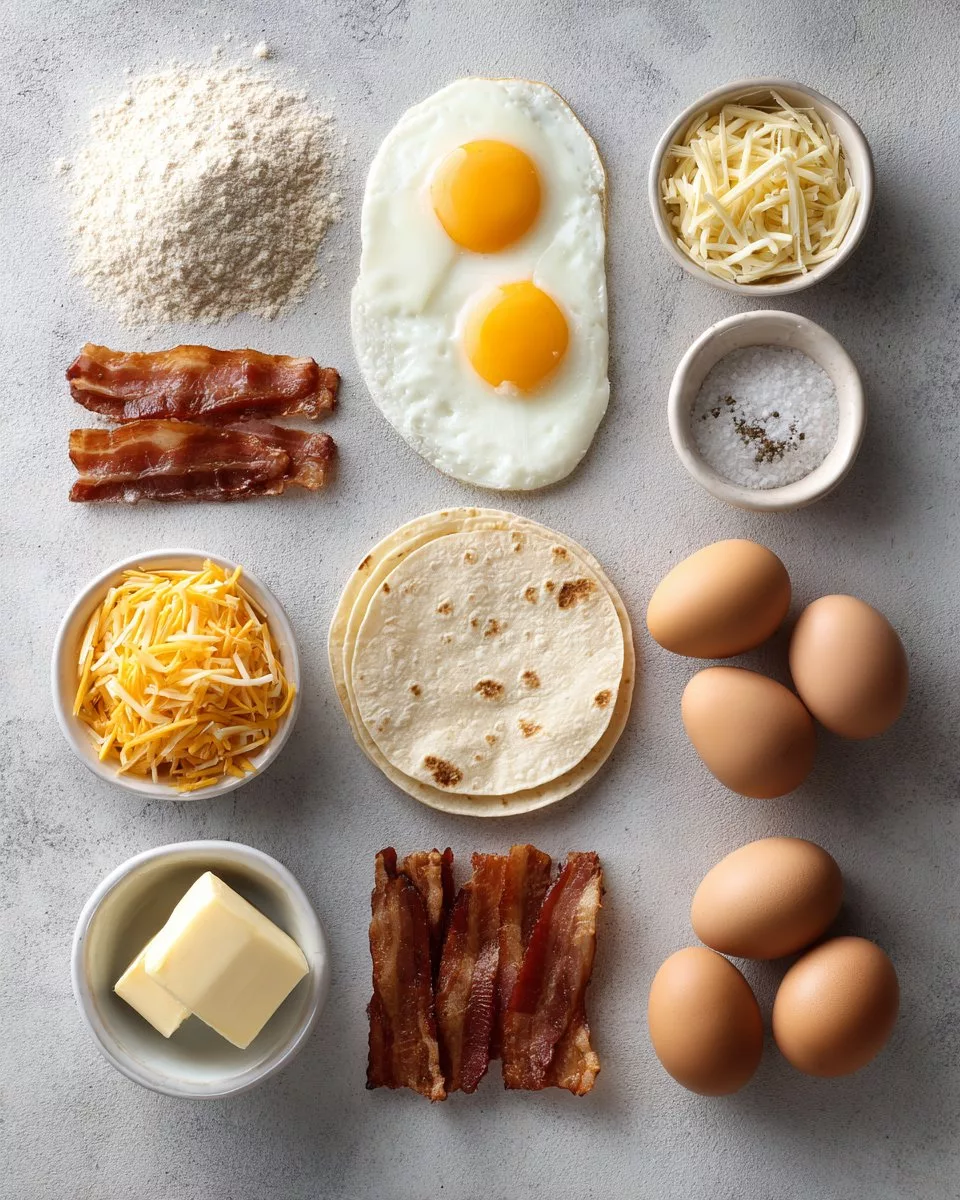 Bacon Egg and Cheese Breakfast Quesadillas