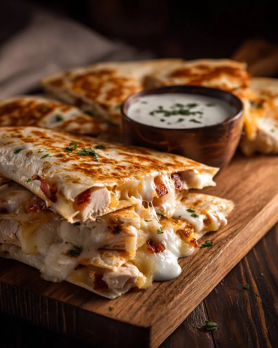 Easy Chicken Bacon Ranch Quesadilla