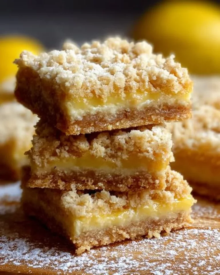 Delicious homemade Lemon Crumb Bars with a buttery crumb topping and lemon filling.