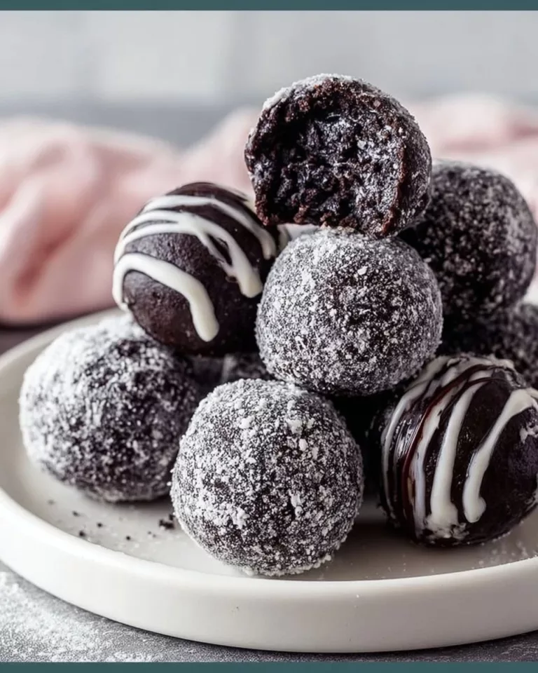 No-bake OREO cookie balls decorated on a plate