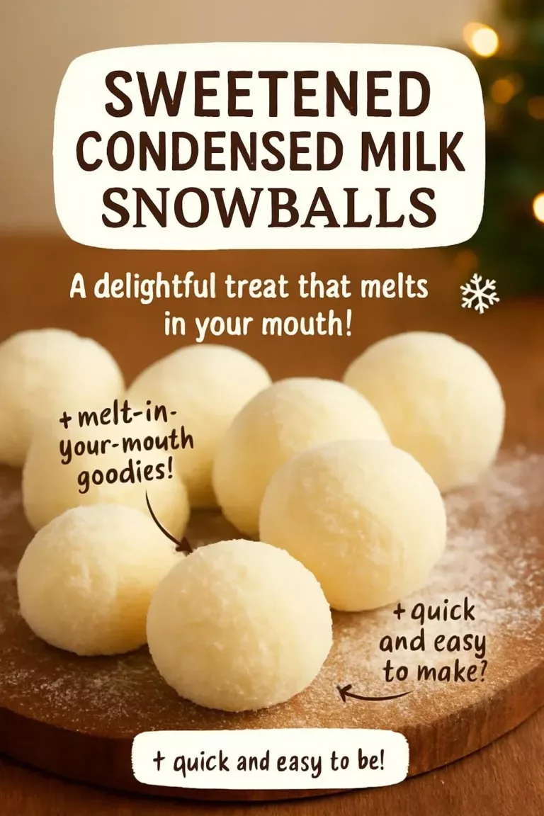 Delicious sweetened condensed milk snowballs, a delightful treat.