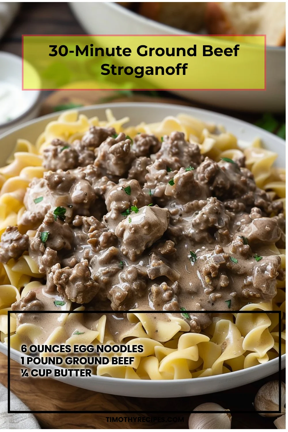 30-Minute Ground Beef Stroganoff