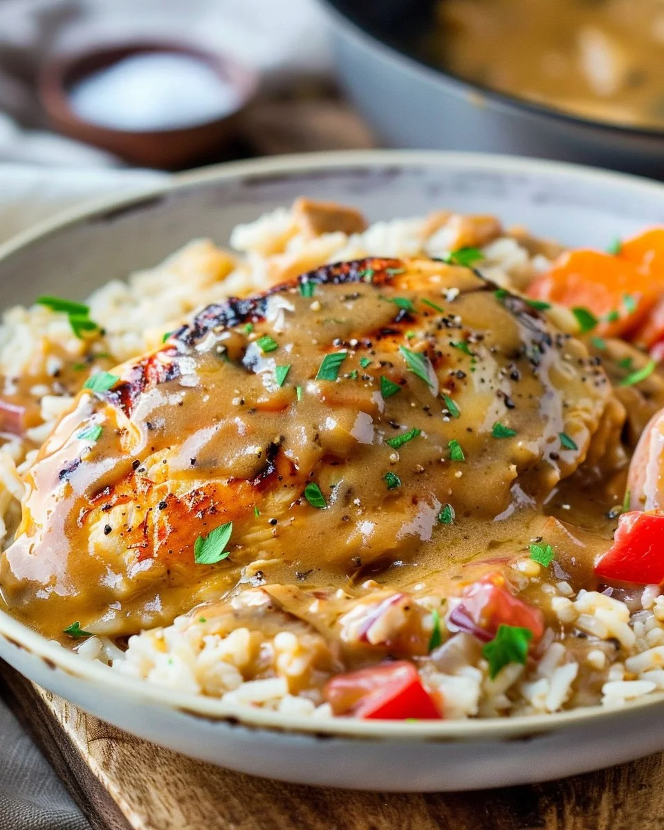 Best Smothered Chicken and Rice Recipe