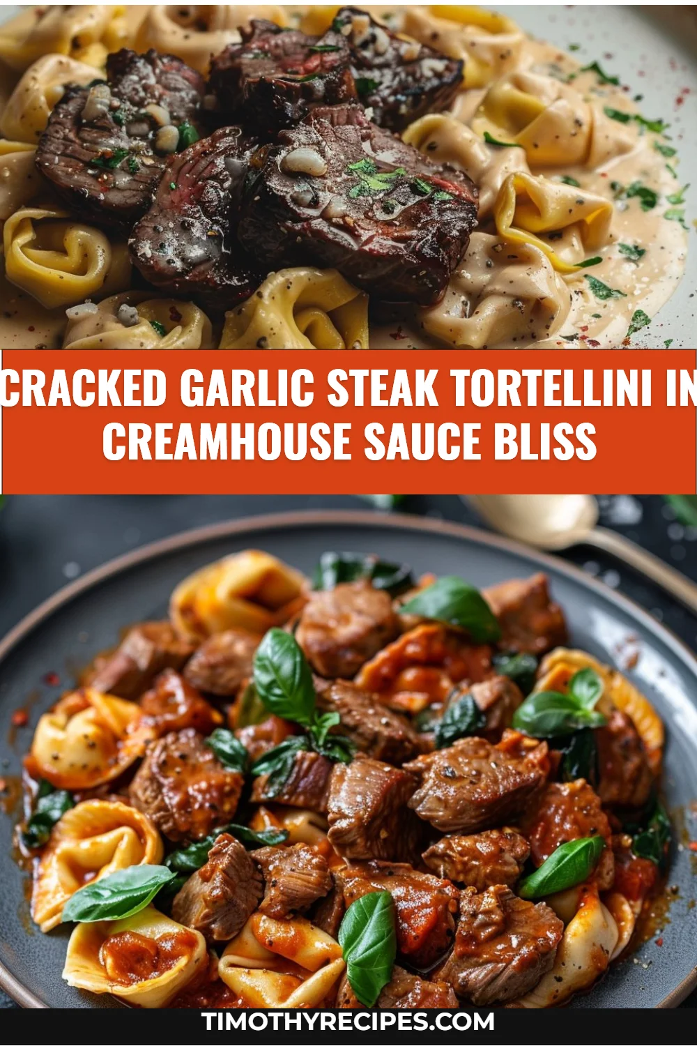 Cracked Garlic Steak Tortellini in Creamhouse Sauce Bliss
