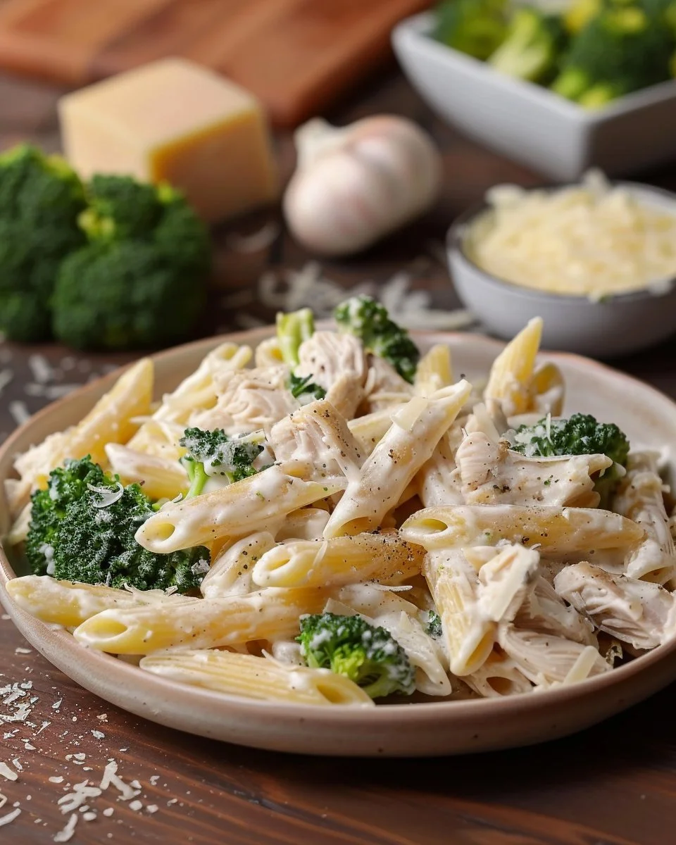 Creamy Rotisserie Chicken Broccoli Pasta