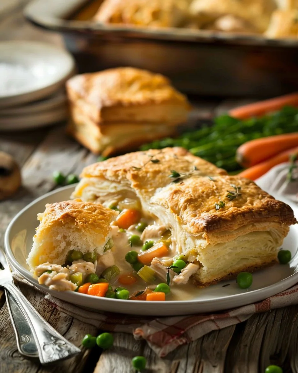 Easy and Delicious Chicken Pot Pie with Biscuits Recipe