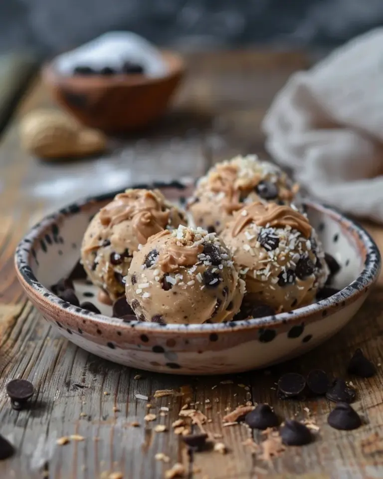 Frozen Greek yogurt peanut butter bites, a healthy snack option.