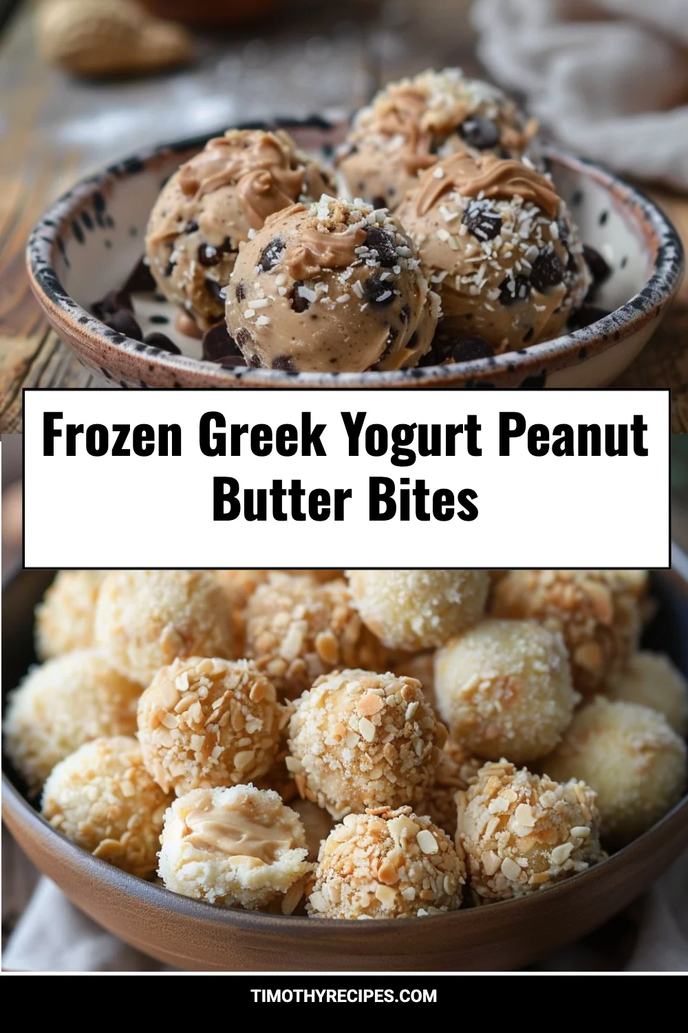 Frozen Greek Yogurt Peanut Butter Bites