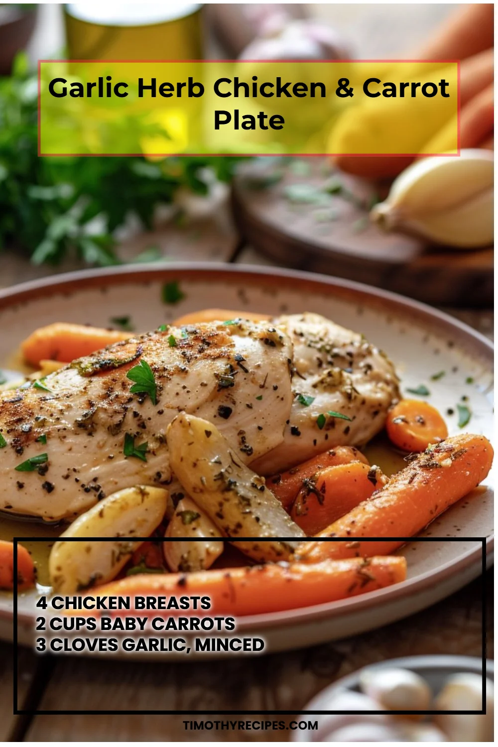 Garlic Herb Chicken & Carrot Plate