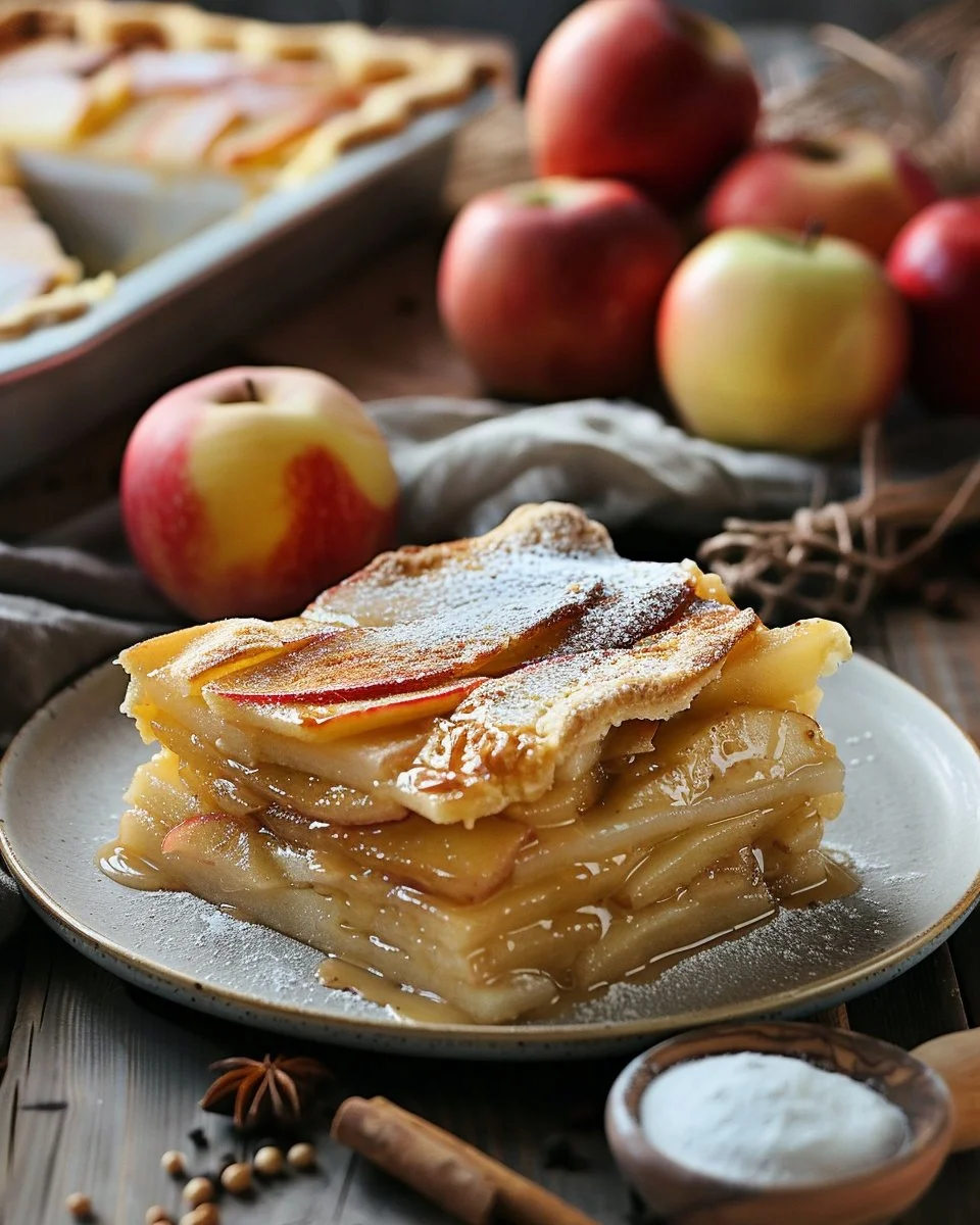 Glazed Apple Slab Pie