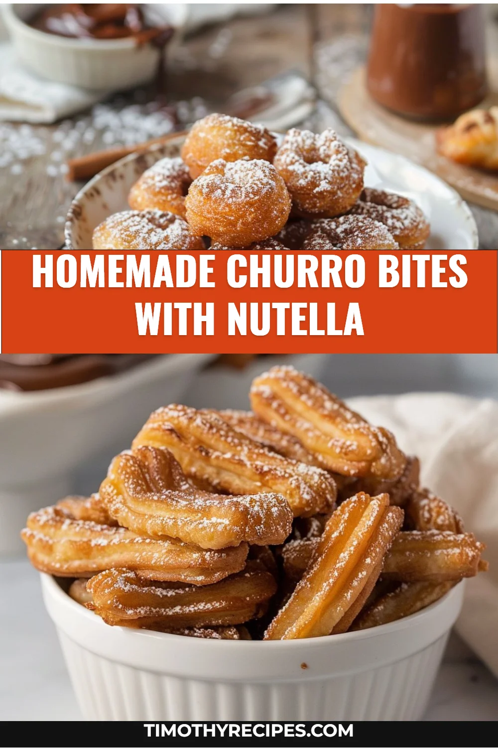 Homemade Churro Bites with Nutella