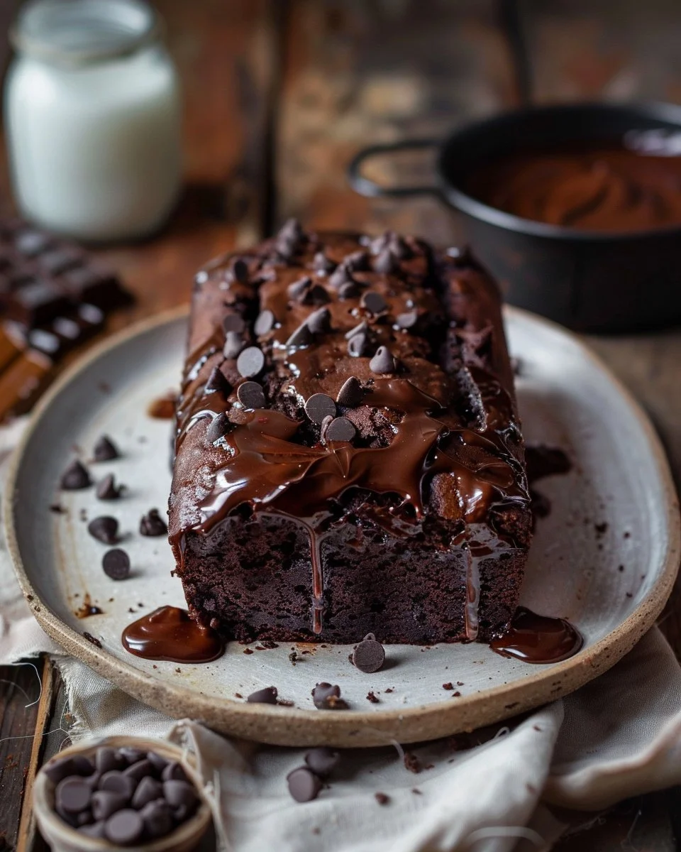 Hot Fudge Brownie Bread