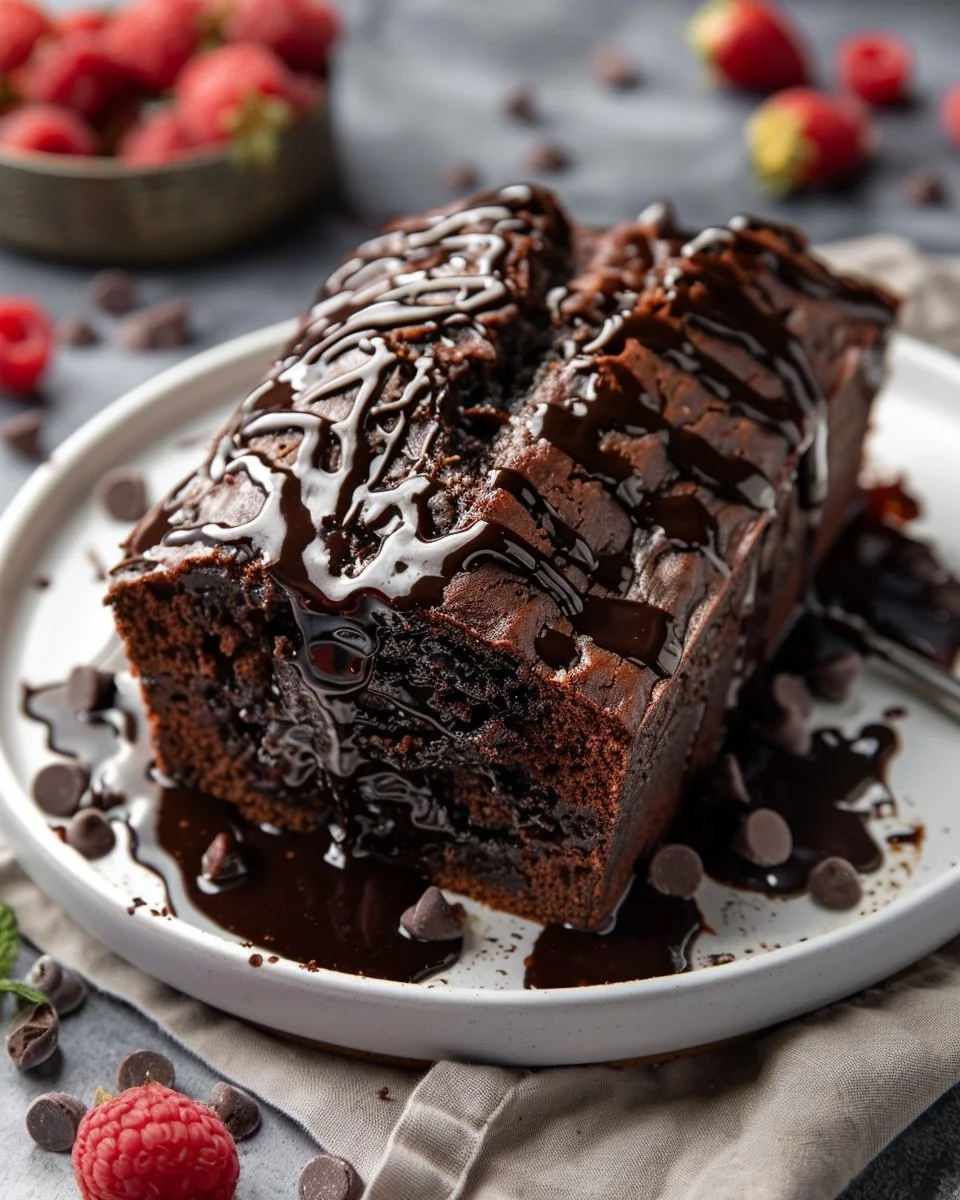 Hot Fudge Brownie Bread
