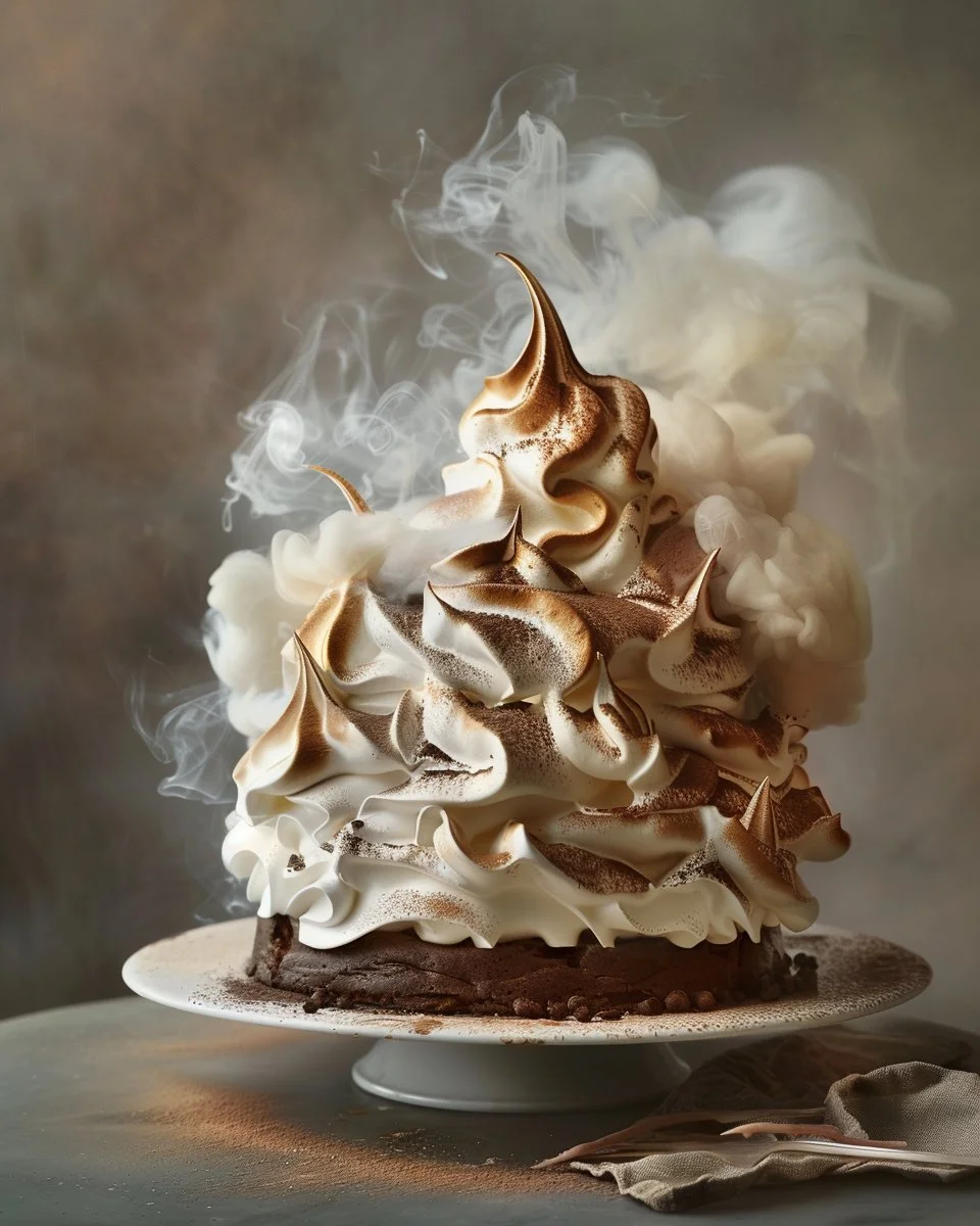 Milk Chocolate Meringue Cake