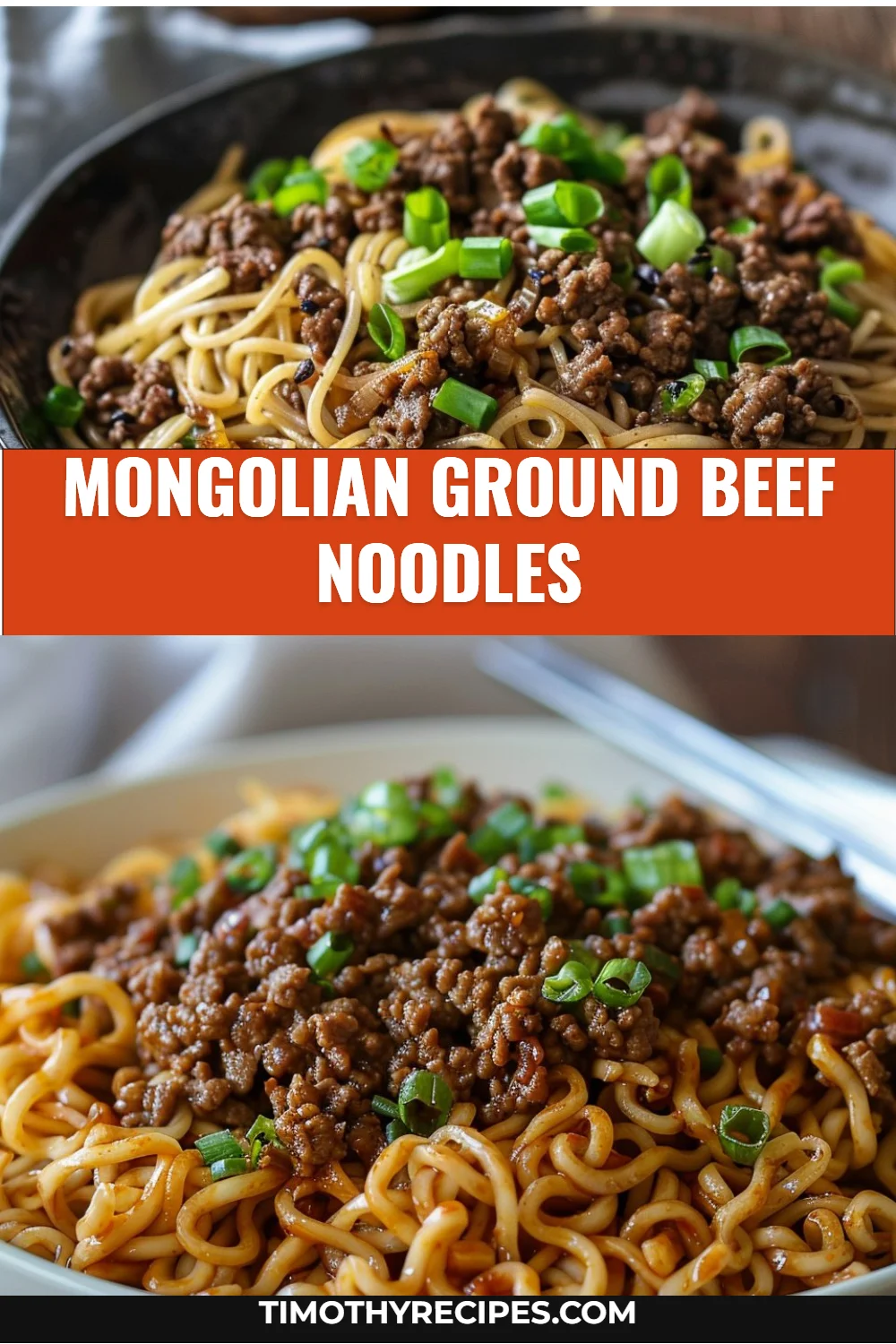 Mongolian Ground Beef Noodles