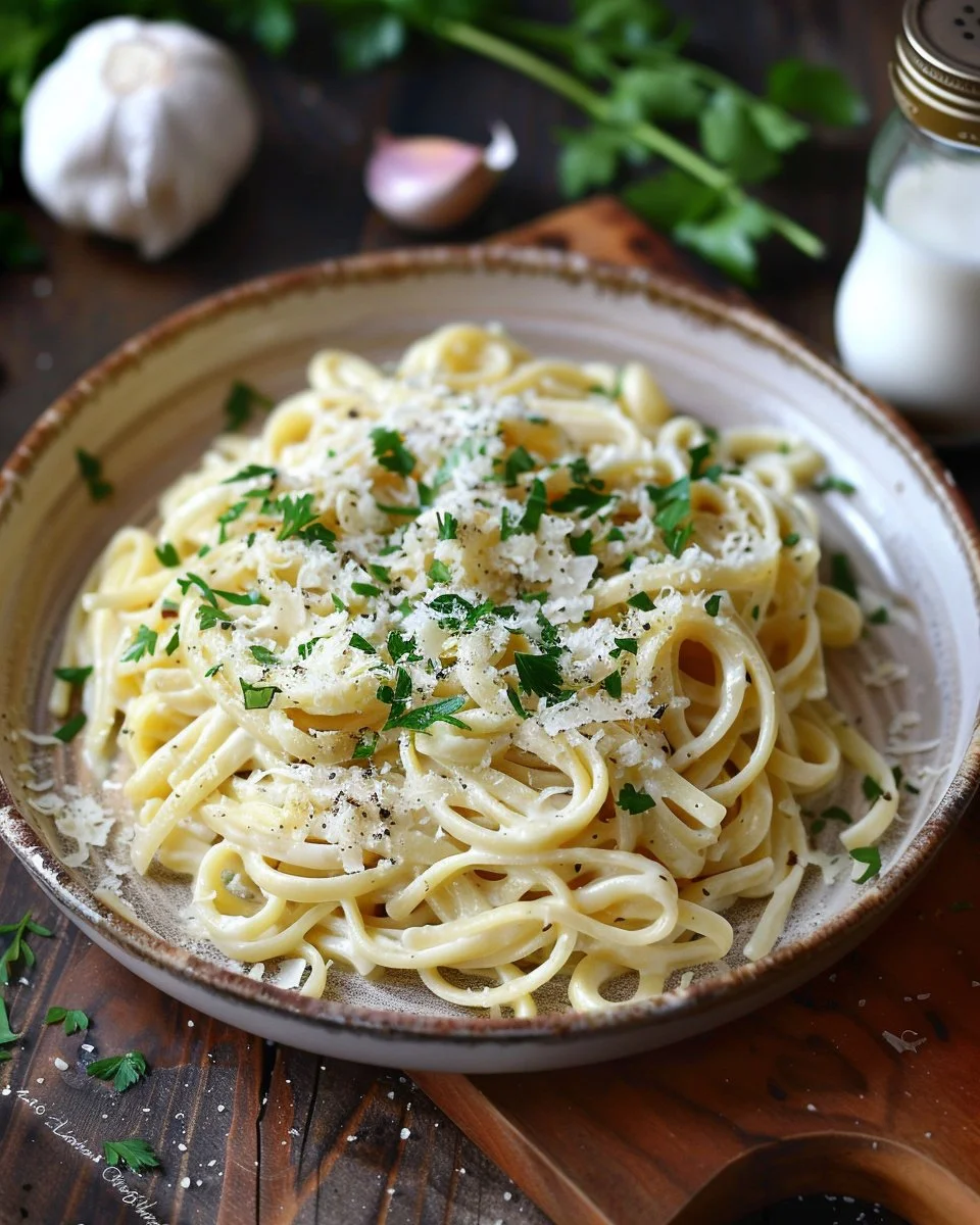 One Pot Creamy Garlic Pasta