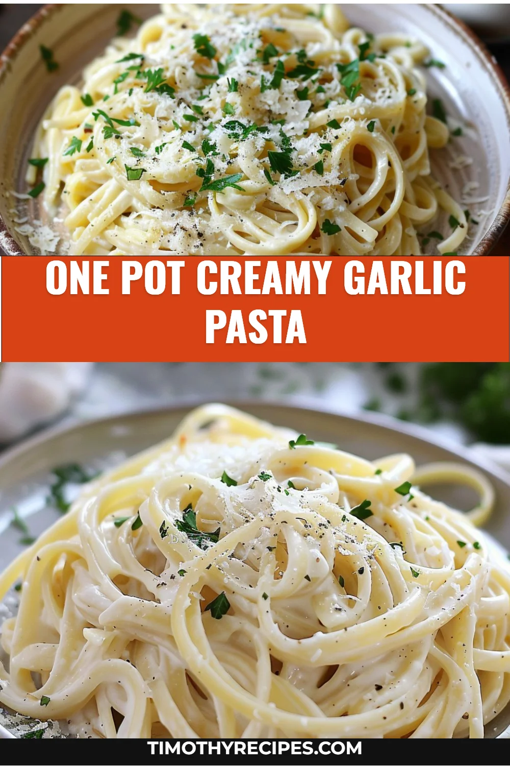 One Pot Creamy Garlic Pasta