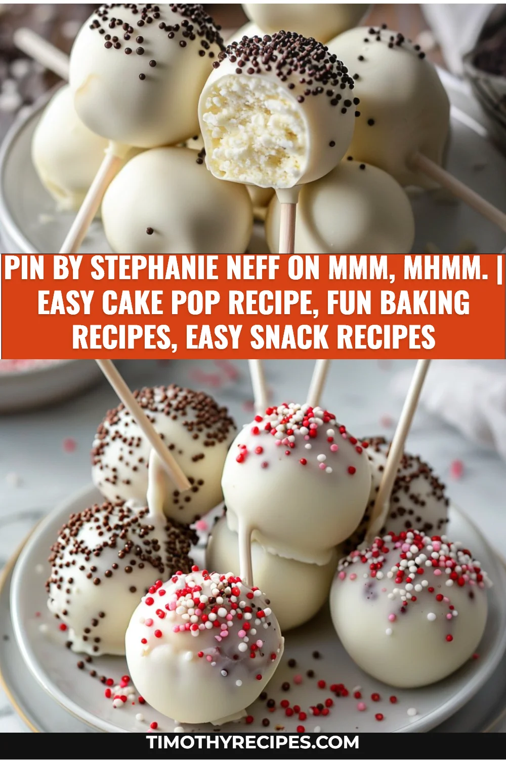 Pin by Stephanie Neff on Mmm, mhmm. | Easy Cake Pop Recipe, Fun Baking Recipes, Easy Snack Recipes