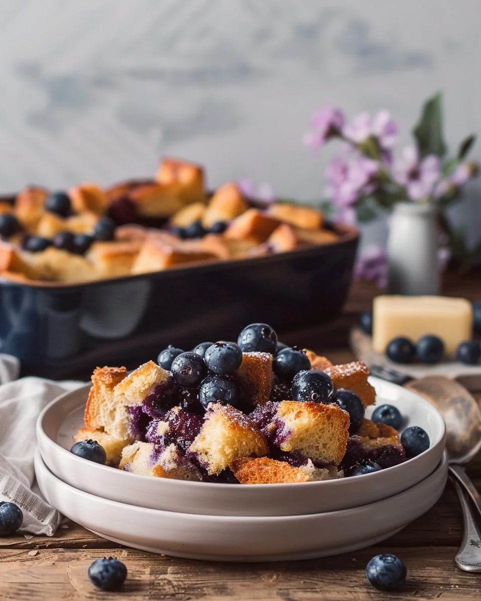 Quick Blueberry French Toast Casserole