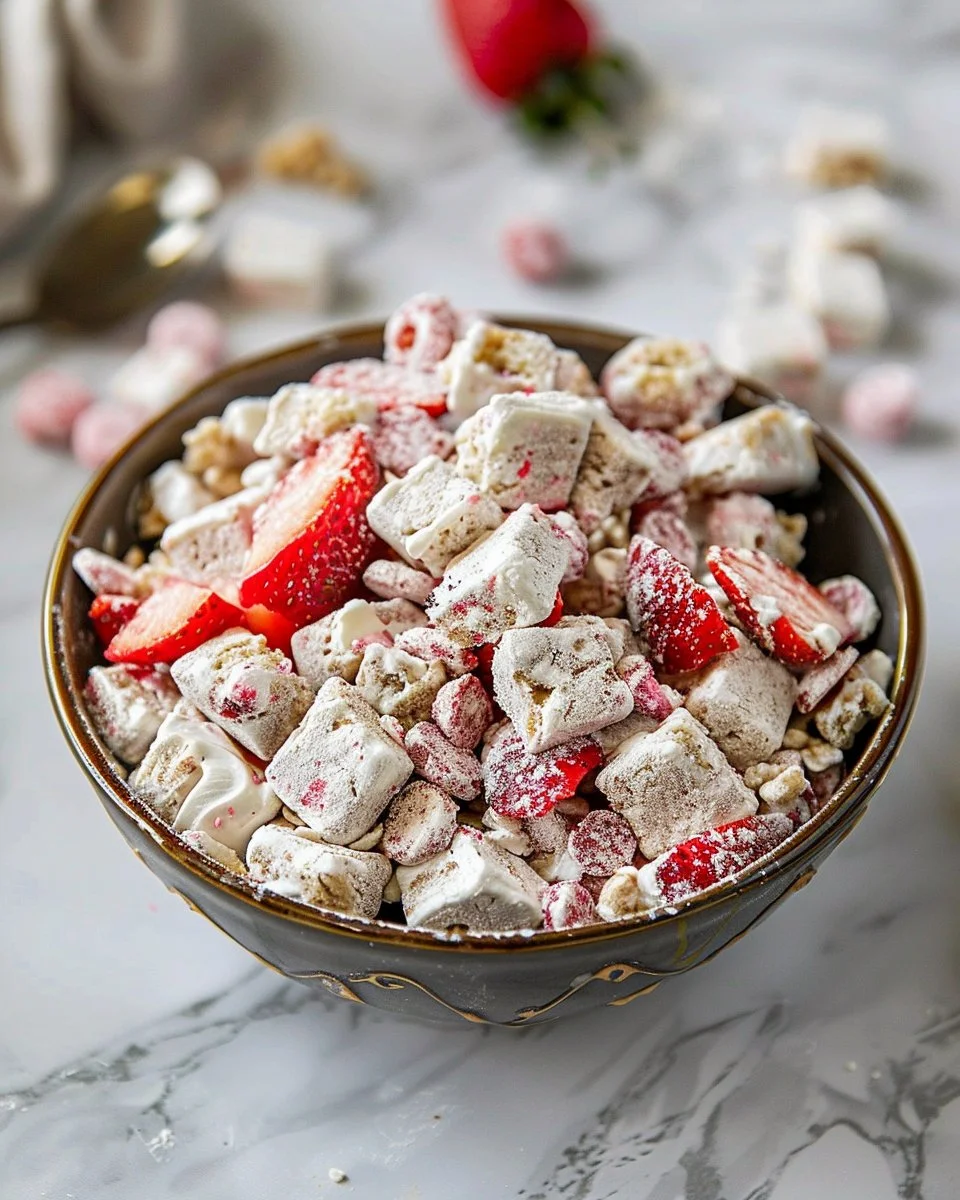 Quick Strawberry Shortcake Puppy Chow