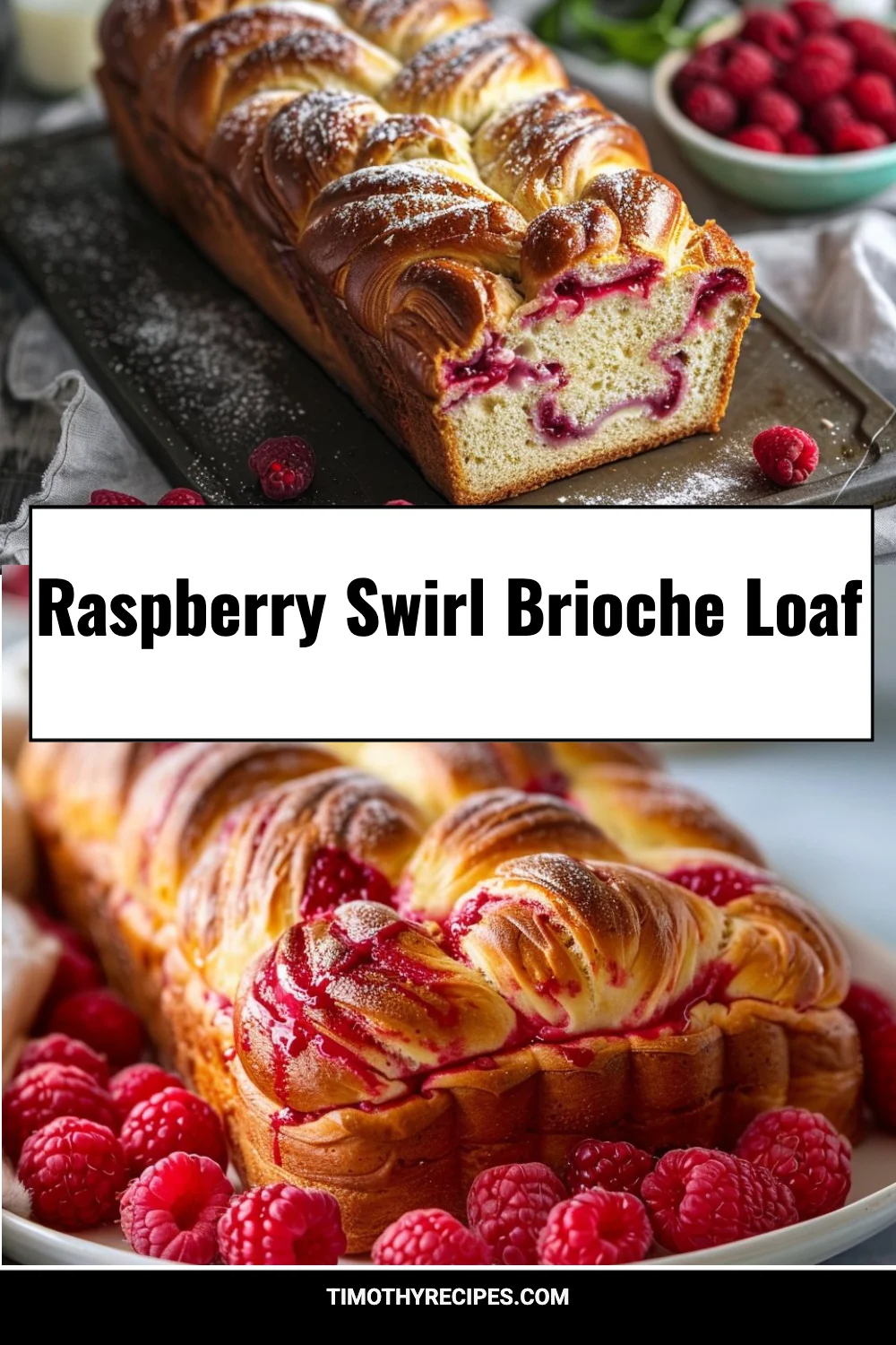 Raspberry Swirl Brioche Loaf