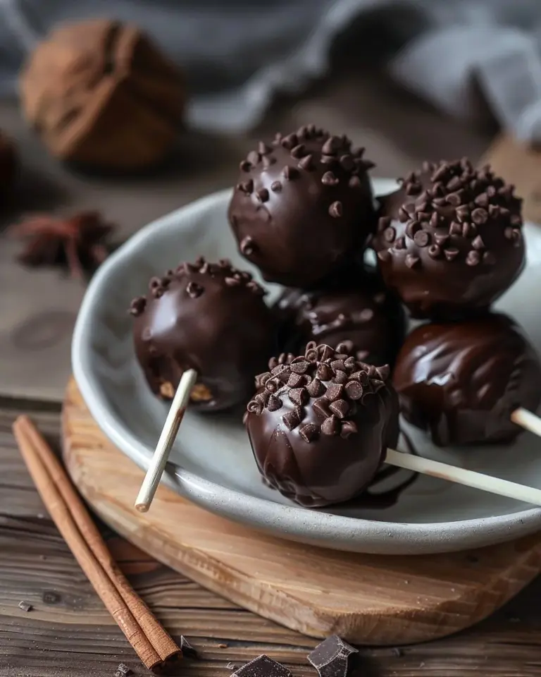 Delicious Starbucks Copycat Chocolate Cake Pops on a serving platter