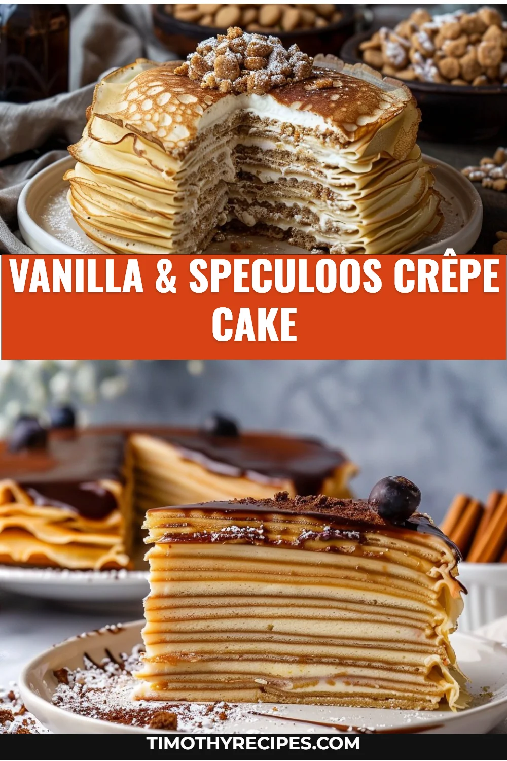 Vanilla & Speculoos Crêpe Cake