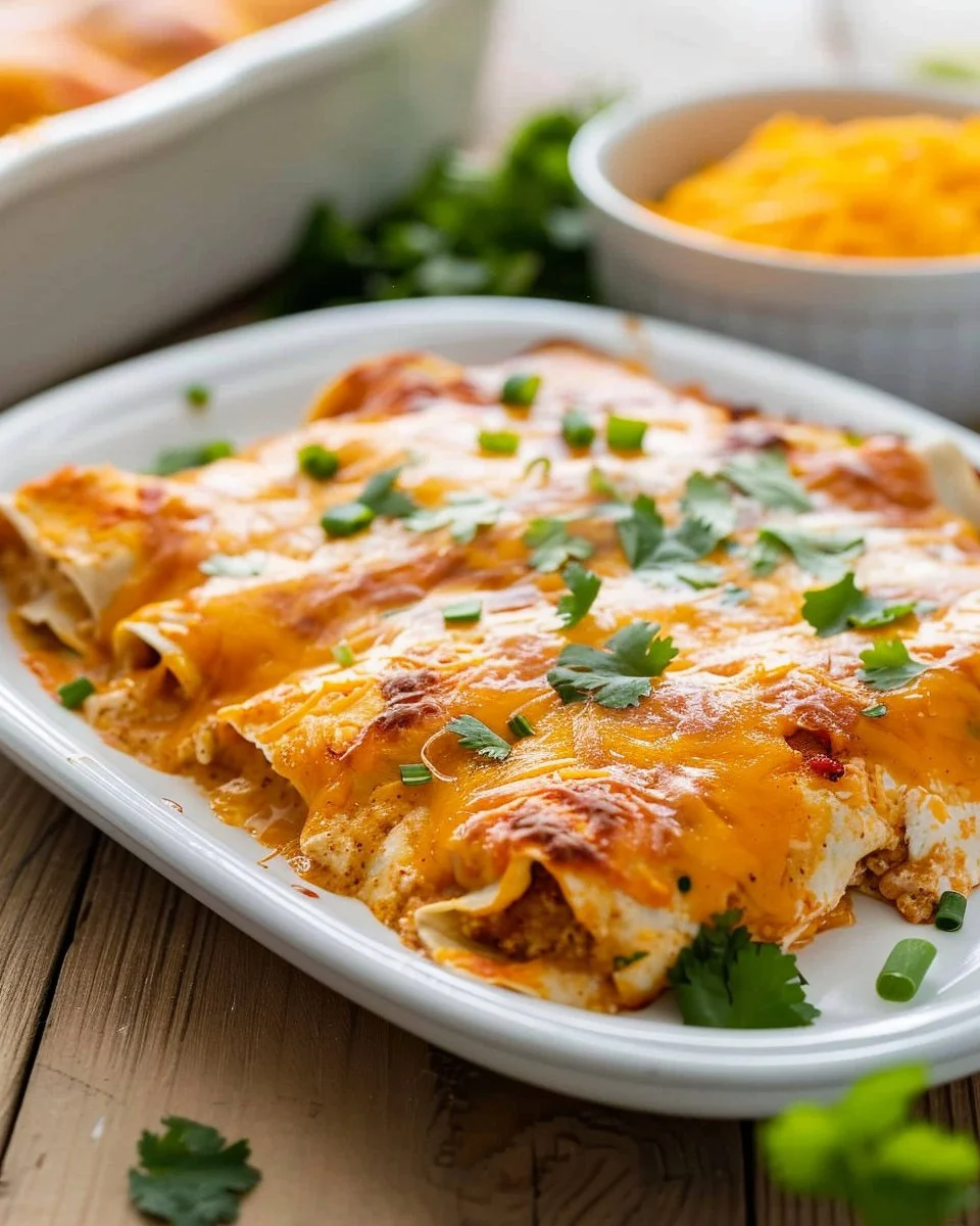 Cheese Chicken Enchiladas Bake