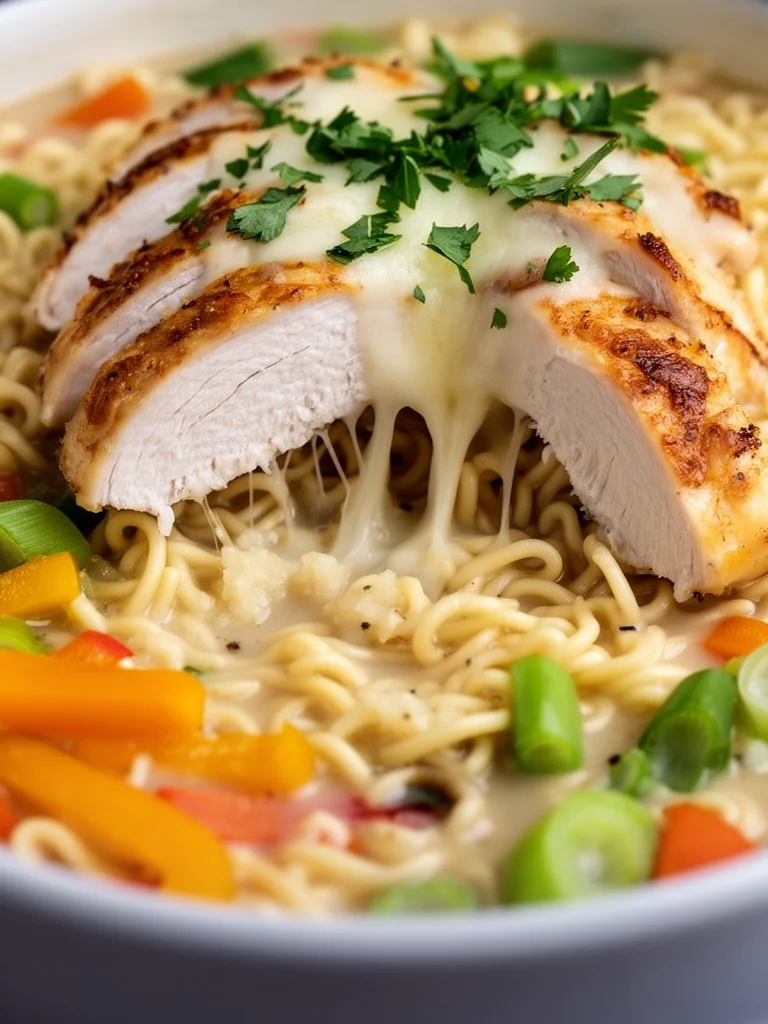 Creamy Garlic Chicken Ramen