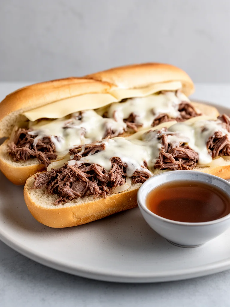 Crockpot French Dip Sandwiches