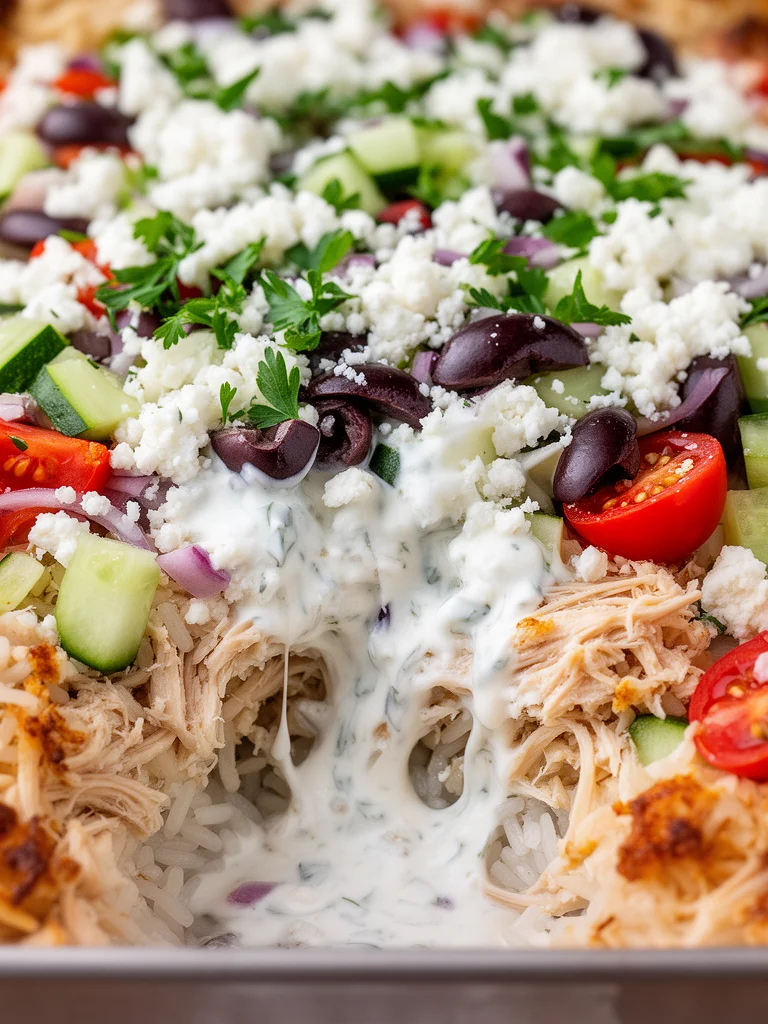 Dump-and-Bake Chicken Tzatziki Casserole