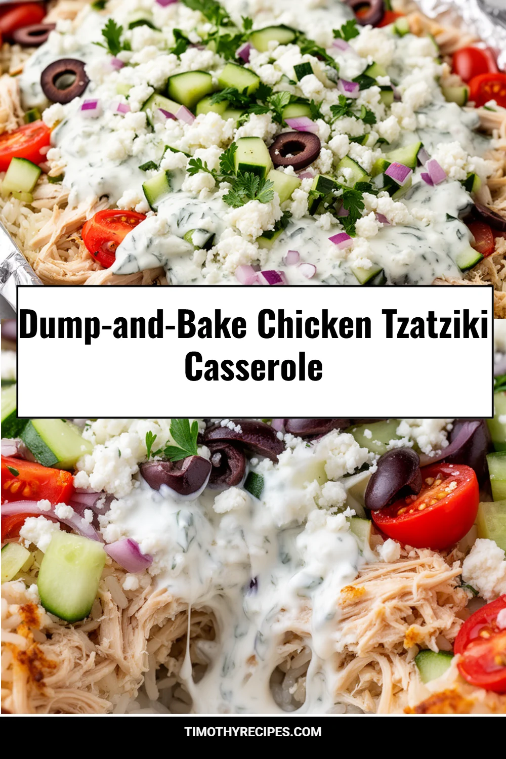 Dump-and-Bake Chicken Tzatziki Casserole
