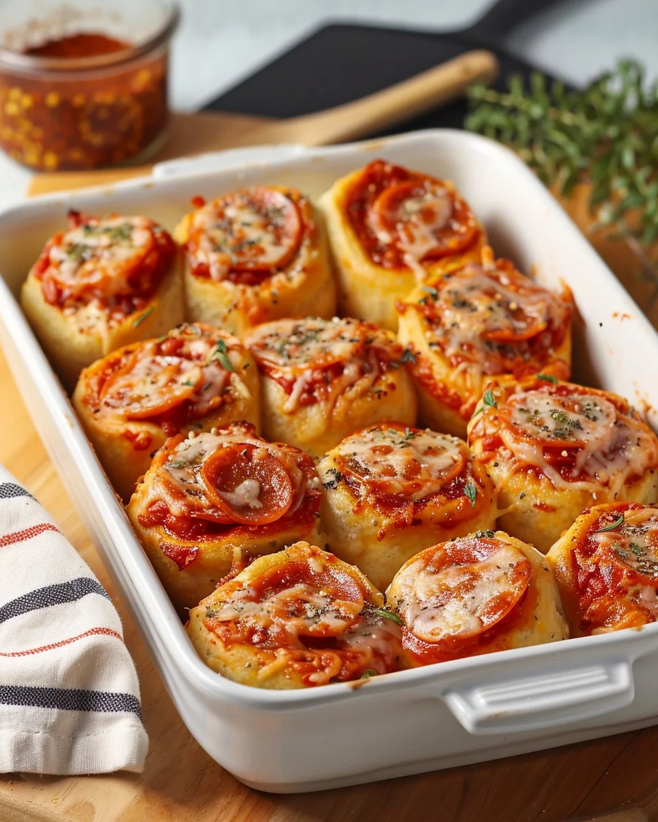 High Protein Pepperoni Pizza Rolls