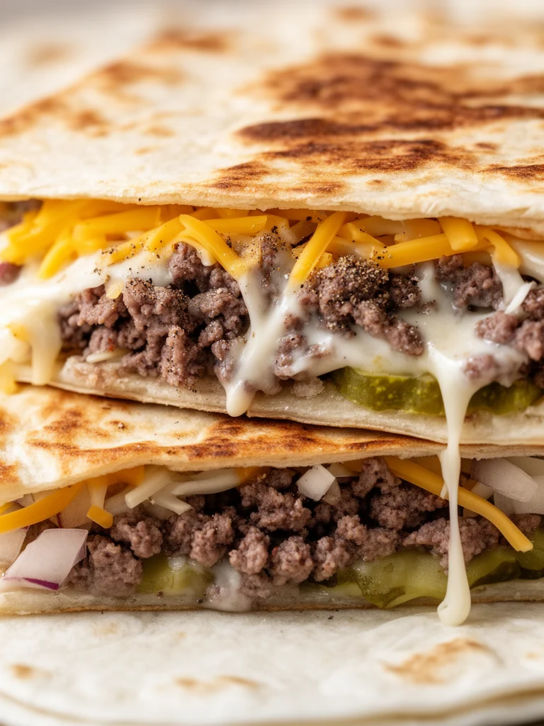 Delicious Smashburger Quesadillas with melted cheese and fresh ingredients