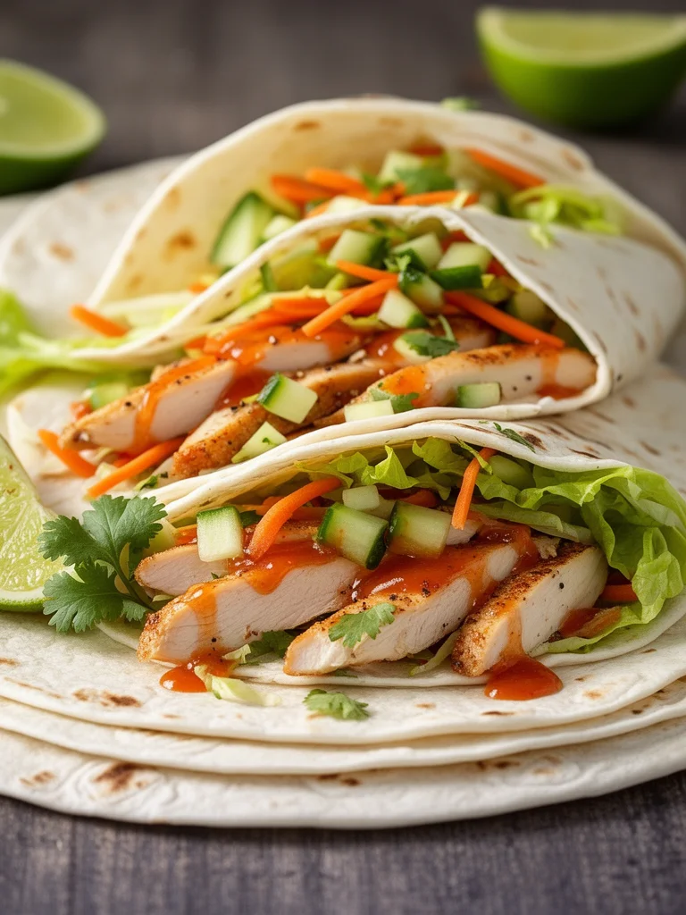 Sweet Chili Chicken Wraps